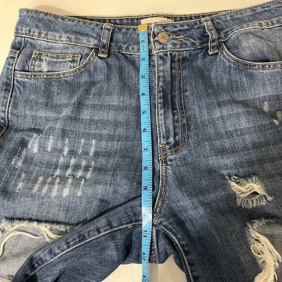 Uniq by Litz Distressed Flared Jeans Women's Size 27 - Picture 13 of 14